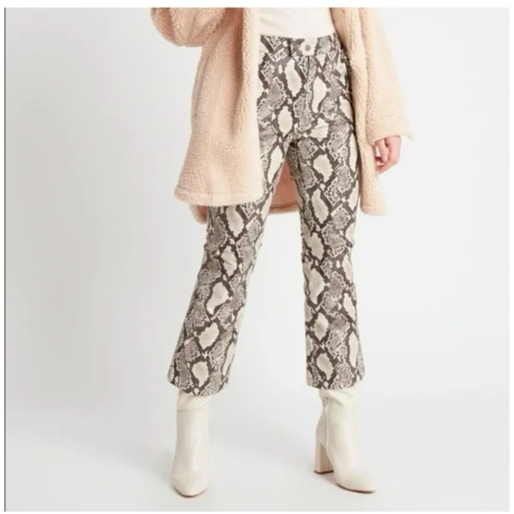 Choosy Faux Leather Snake Skin Pants Size 0 NWT